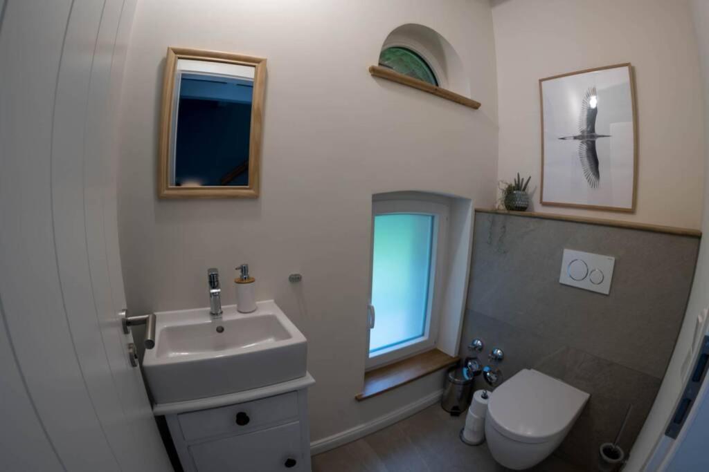 Zum Heuerling Ferienwohung Im Alten Stall Mit Sauna Versmold Exteriör bild